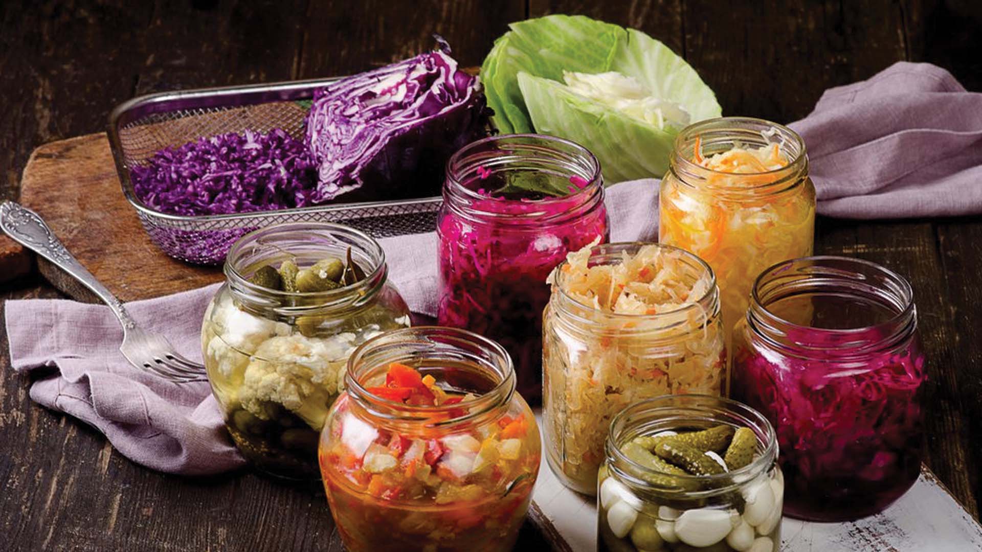 fermented foods in jars