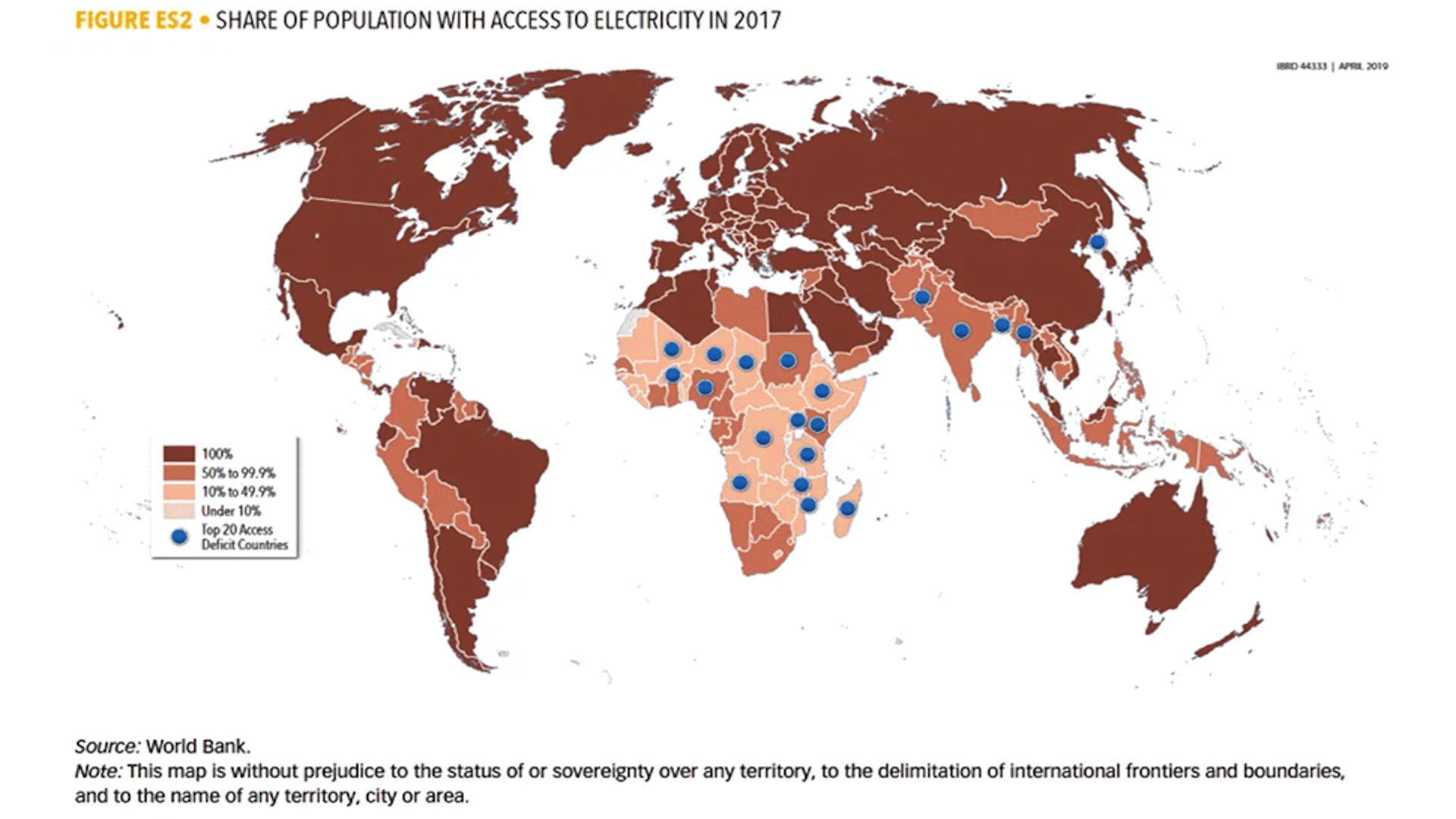 Population with access to electricity, 2017