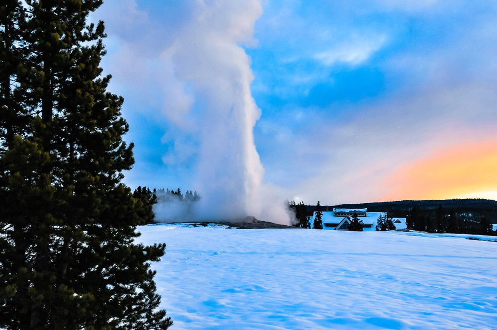 Yellowstone Winter Geyser