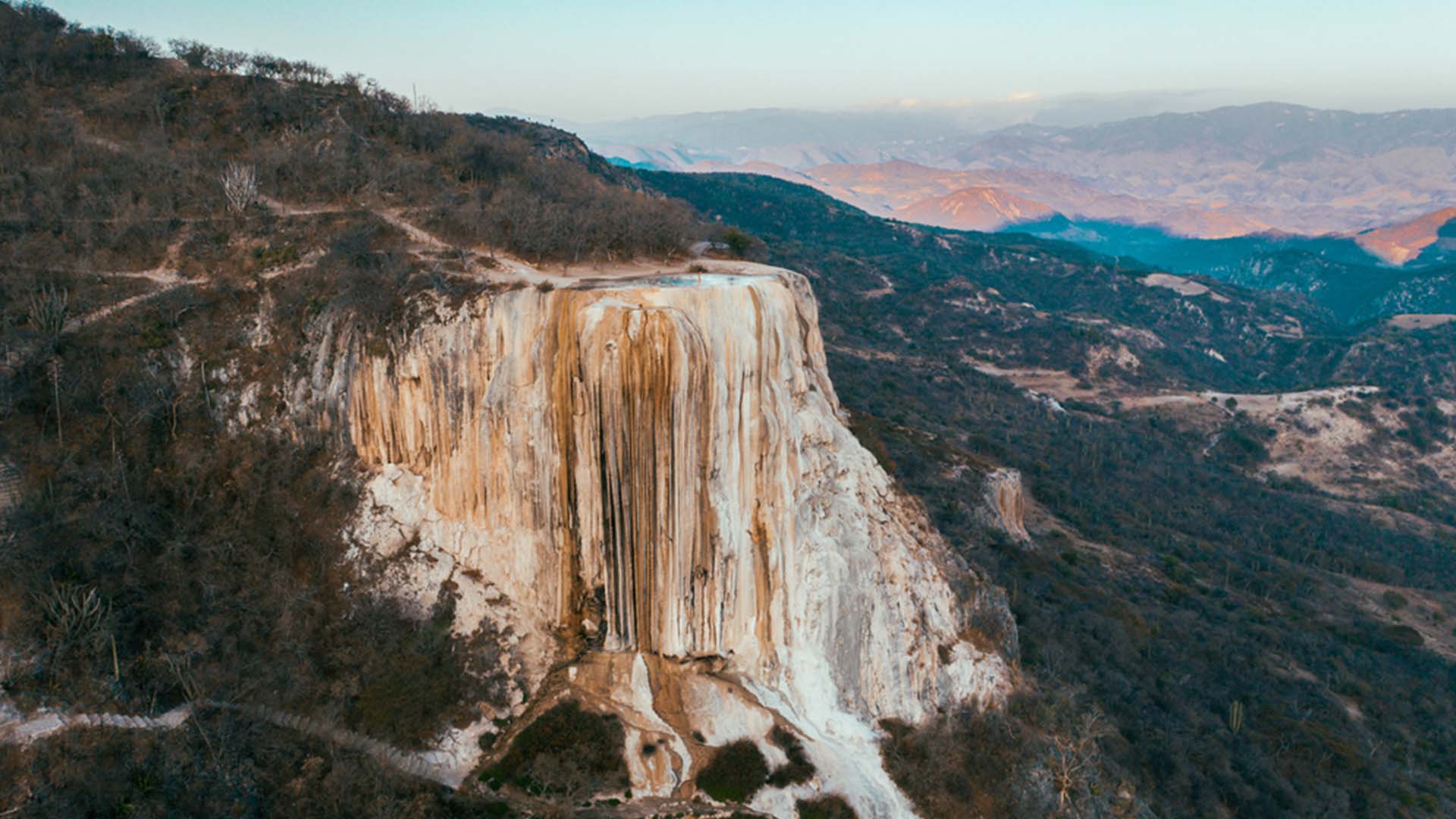 Hierve el Agua Mexico Waterfall Rock Formation Budget