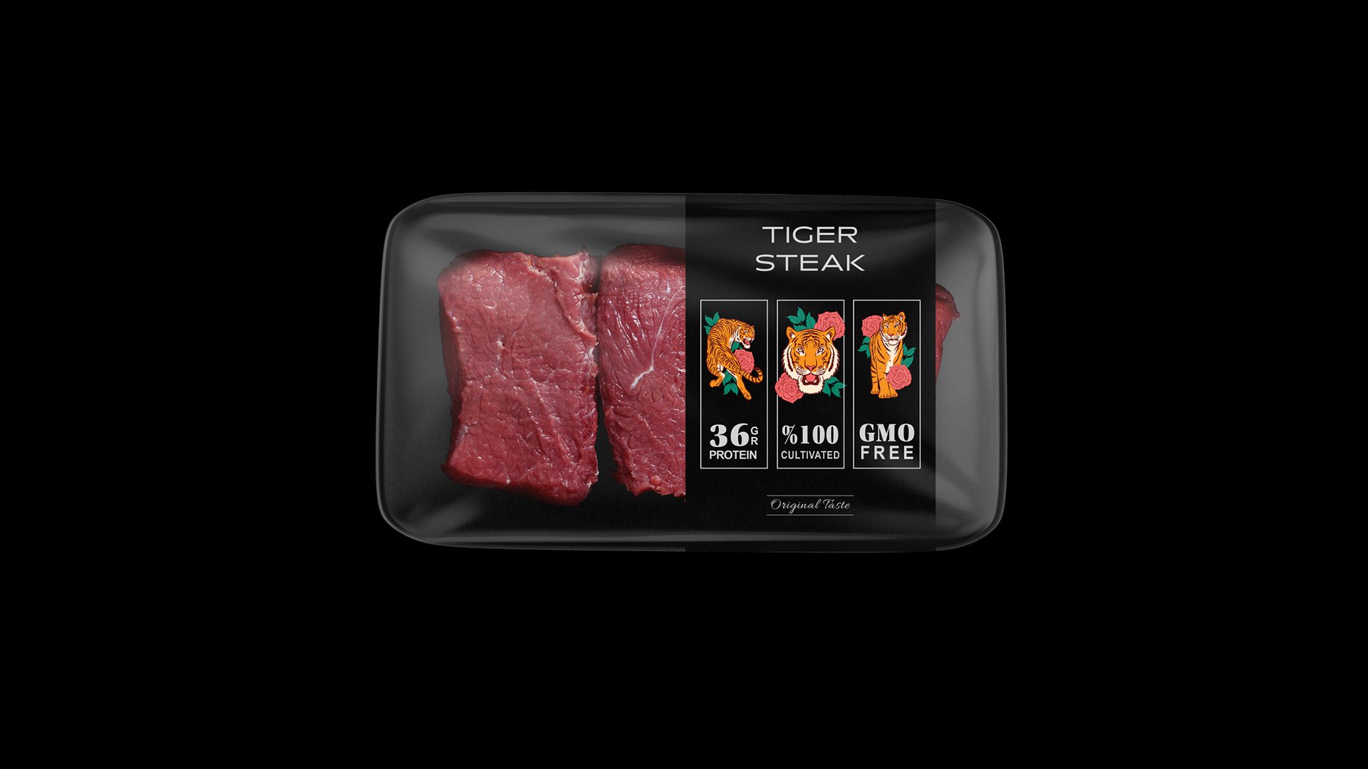 Tiger steak lab-grown exotic meat