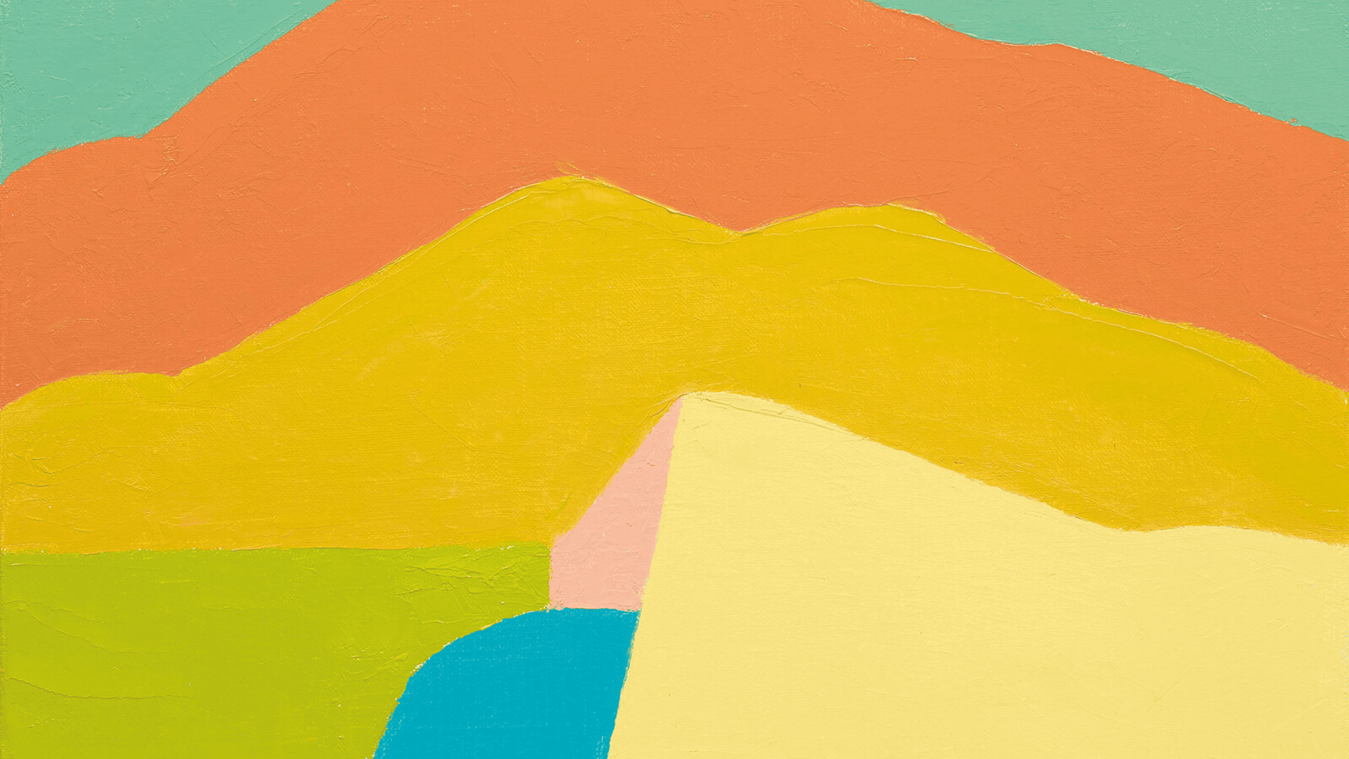 Etel Adnan, Ohne Titel, 2015. Oil on linen, 38 x 46 cm. © Etel Adnan-Courtesy Galerie Lelong, Paris.