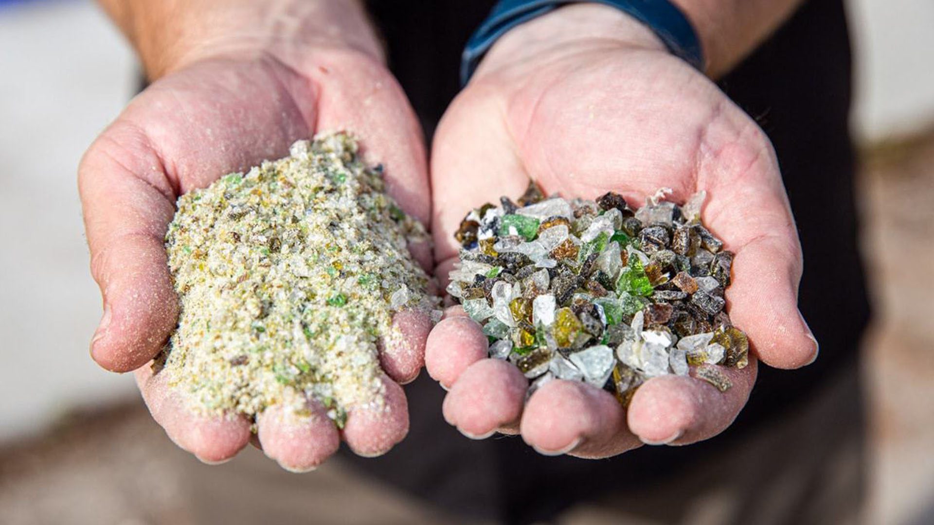 Gravel and sand from the pulverizer at Walt Disney World