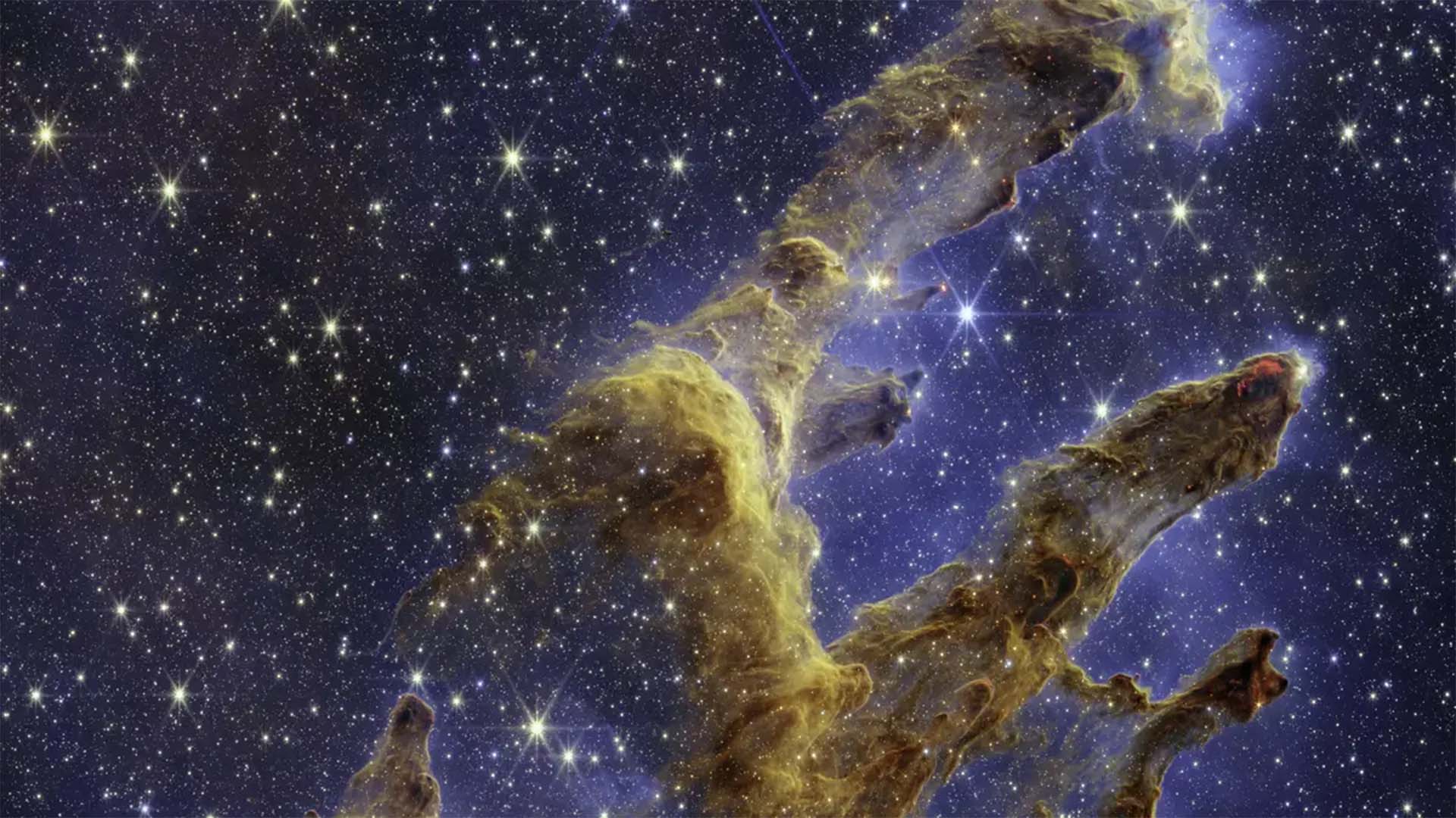 Pillars of Creation captured by the James Webb Space Telescope