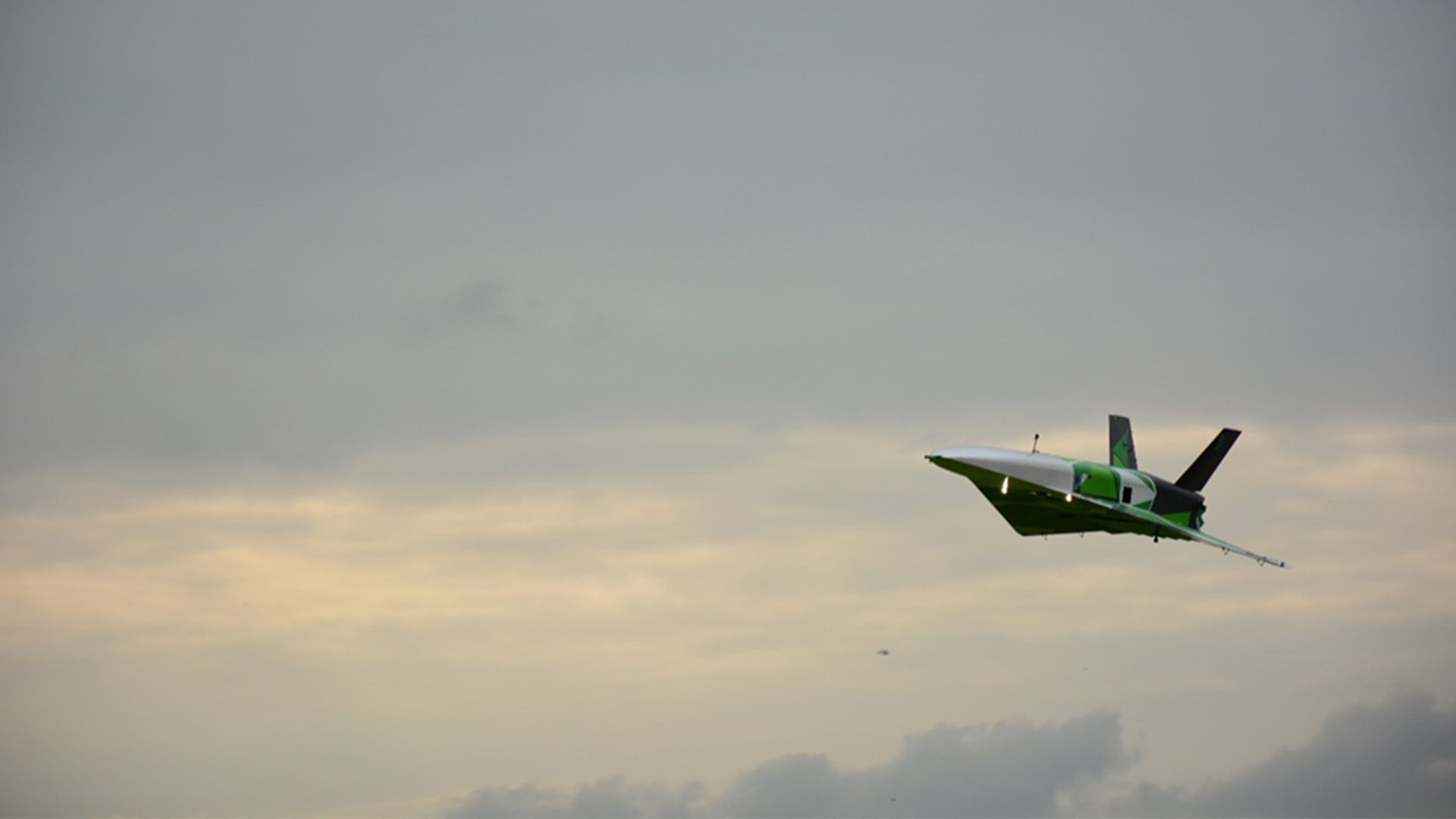 Eiger's successful flight over an airport near Munich, Germany