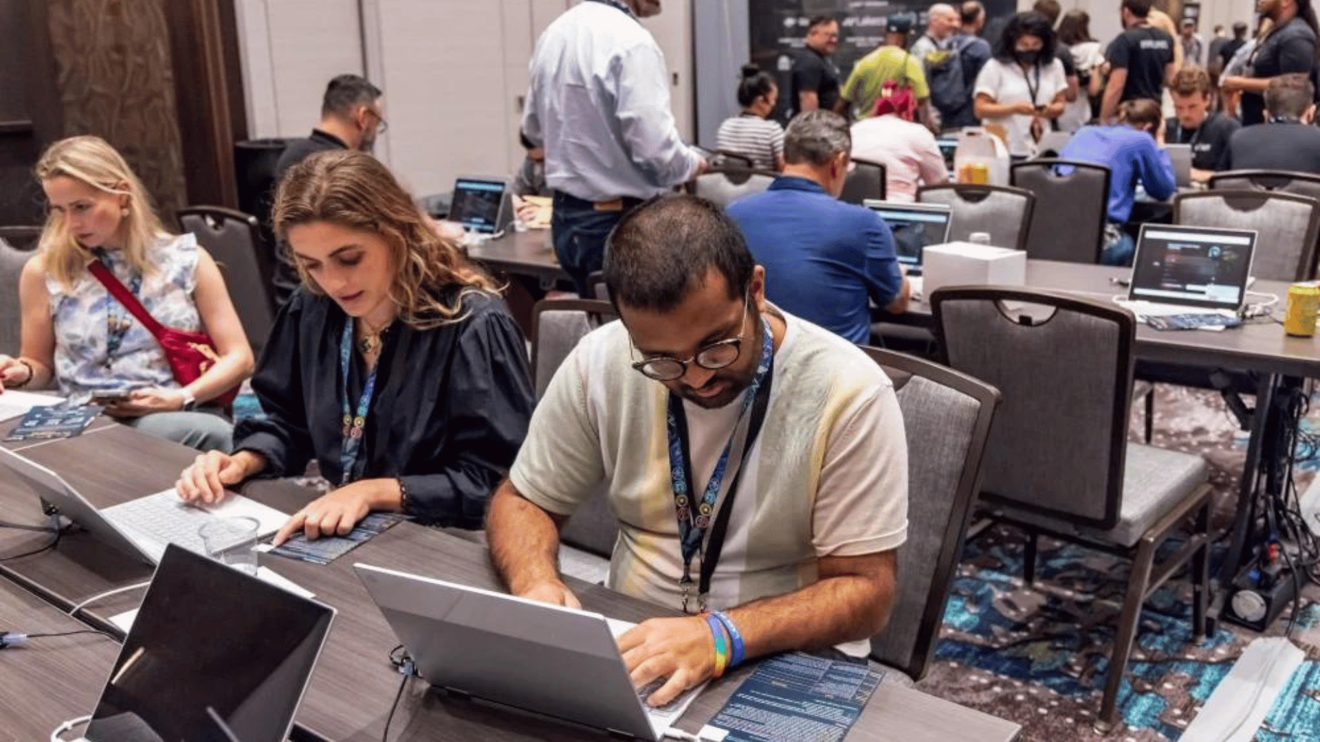 Participants at AI Village during Def Con