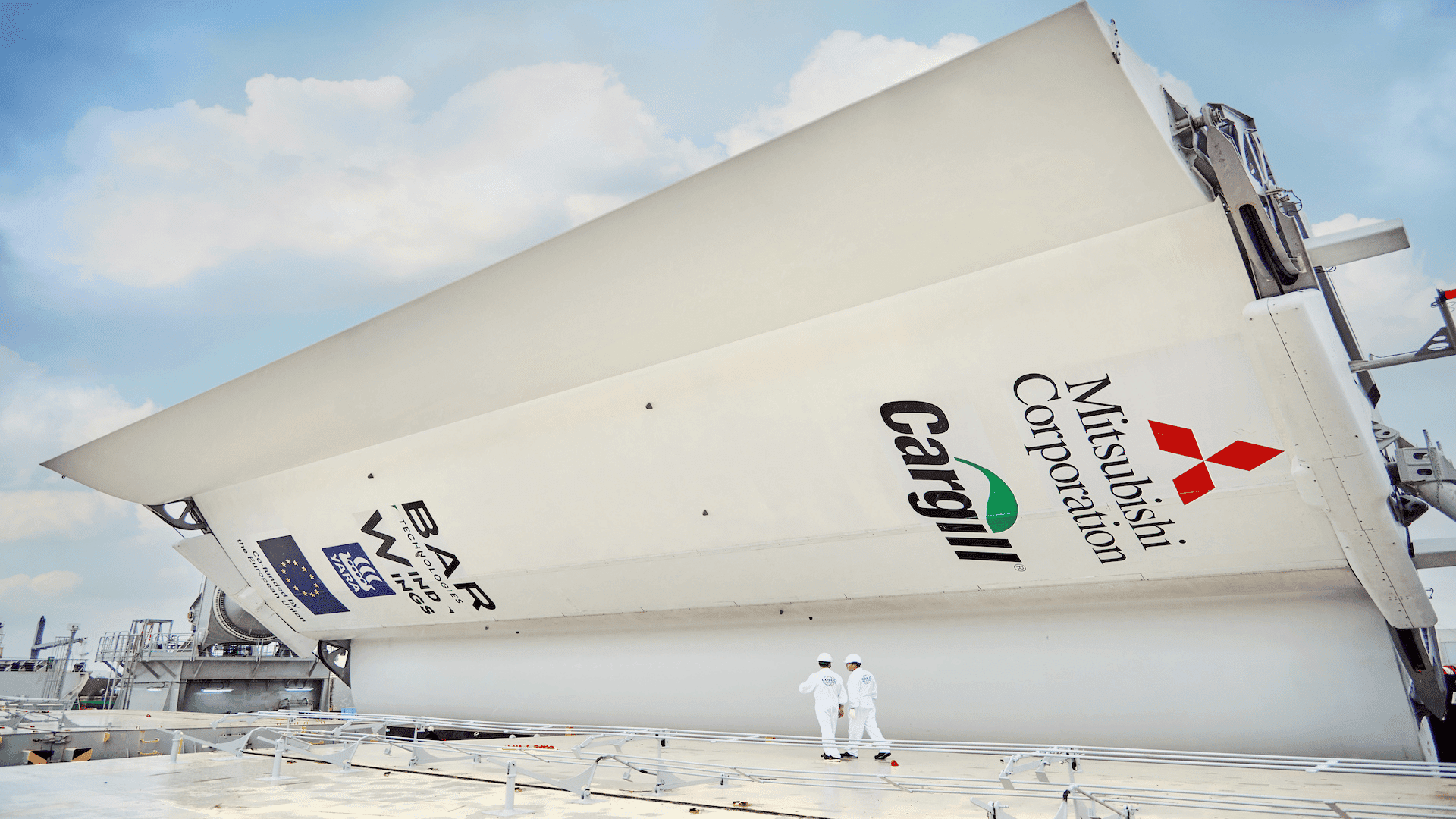 WindWings on Pyxis Ocean, the world's first wind-powered cargo ship