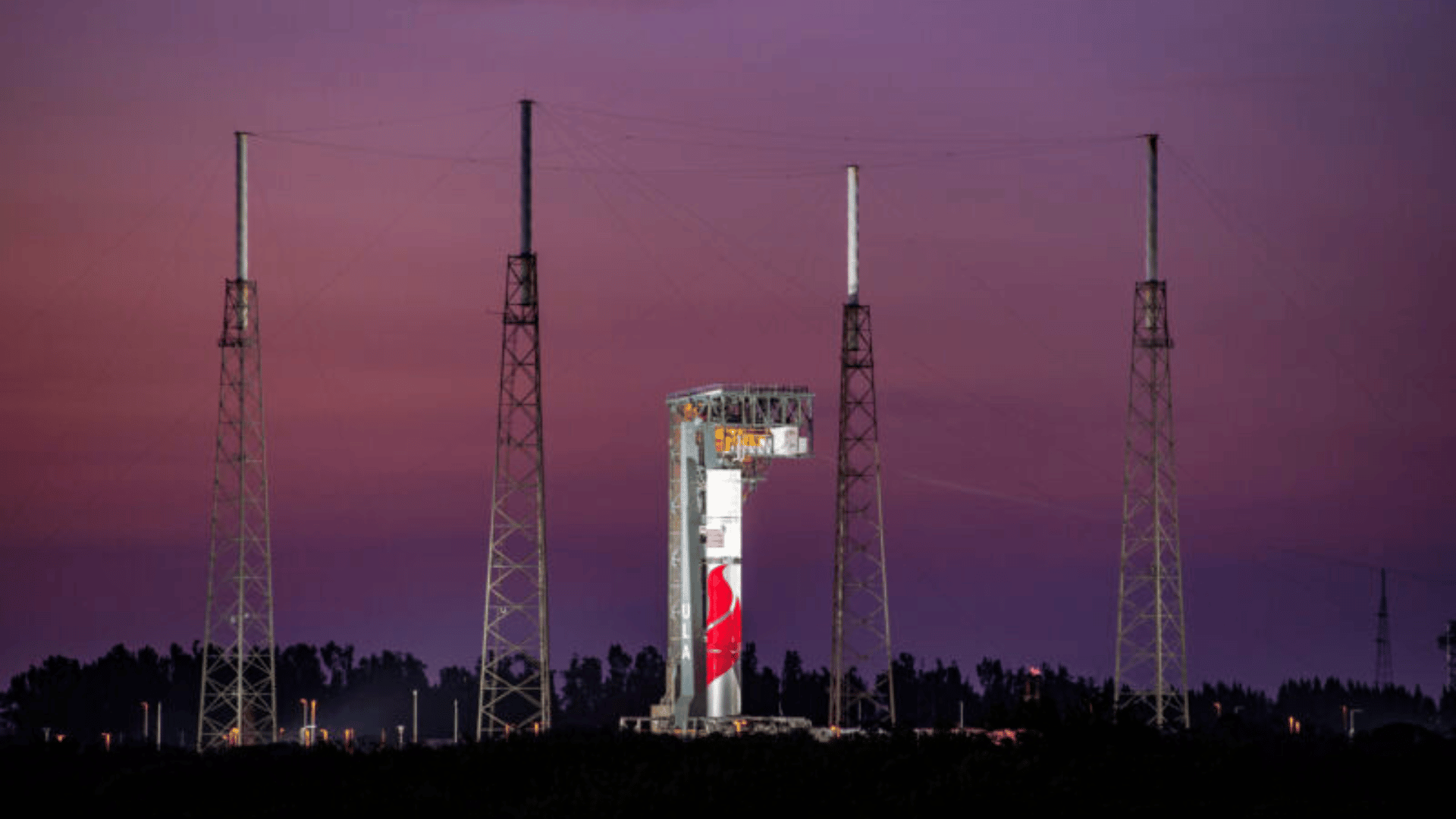 United Launch Alliance's Vulcan Certification-1 first stage sits atop Space Launch Complex-41 at Cape Canaveral Space Force Station, Florida for qualification testing